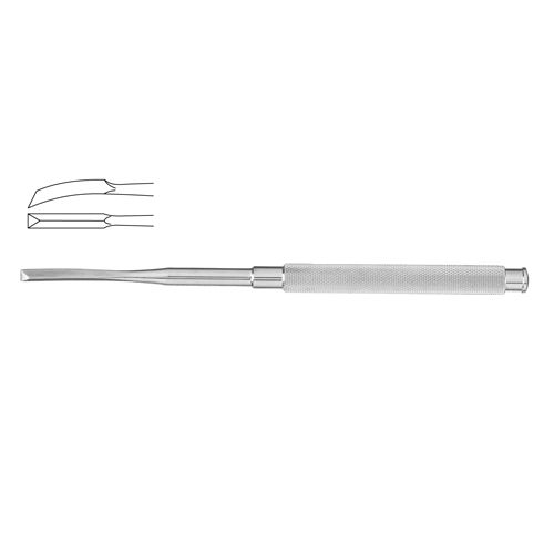 Gardner Bone Chisel Triangular Shape â€“ Curved Left 