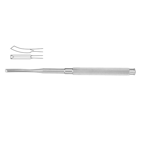 Gardner Bone Chisel Triangular Shape â€“ Curved Right 