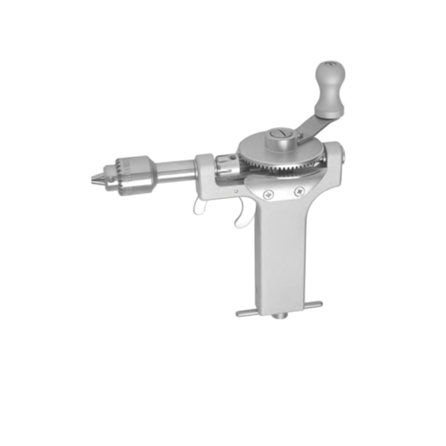 Bunnell Hand Drill Longitudinally Board With 3 Jaw Chuck and Key â€“ Light Metal Housing â€“ Opening up to 4 mm Ã˜