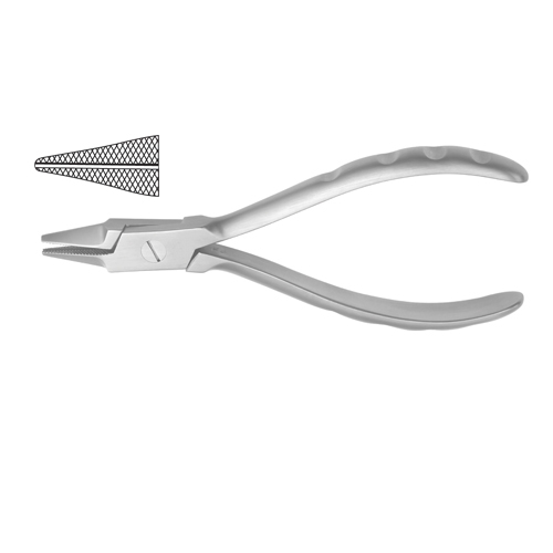 Flat Nose Plier With Longitudinal Groove